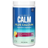 Natural Vitality, Natural Calm Plus Calcium со вкусом малины и лимона, 454 г (16 унций)